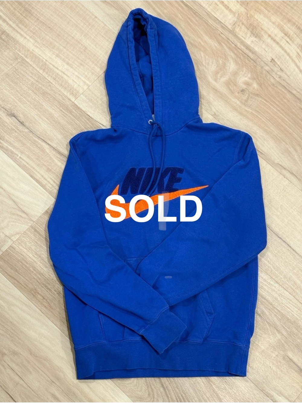 SOLD!!!!!!!!!!! NWOT Nike Men's Royal Blue Hoodie with Orange Swoosh